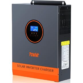 PowMr 5000W Solar Inverter 48V to 120V, Pure Sine Wave Power Inverter 5000W Built-in 80A MPPT Controller, Max.PV Input 5500W,500V,22A, Work with 48V Lead Acid and Lithium Batteries
