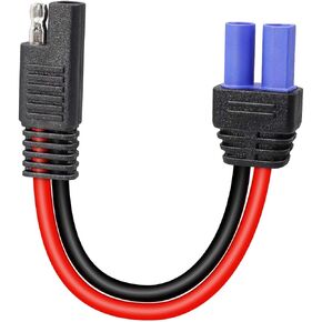 EC5 Female Plug to SAE Connector Cable, Power Automotive Adapter Cable Wire for Car Motor Solar Panel Batteries (10AWG, 6 Inches)