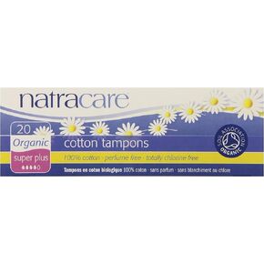 Natracare Organic Cotton Tampons, Super Plus, 20 Count