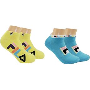 جوارب Fila للجنسين مكونة من قطعتين نصف وسادة (متوسط ​​(مقاس حذاء نسائي 6-10/ حذاء شبابي 5-7)، إكسبلورر - أصفر) in Kuwait