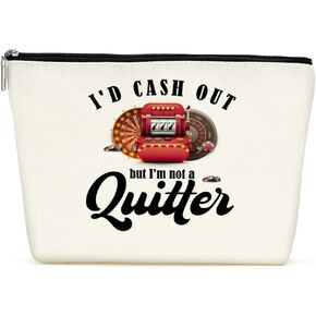 Funny Gambler Casino Slot Machine Makeup Bag Cosmetic Bag Inspired Gambler Gifts Gambling Casino Lover Gift for Women Friend Mom Grandma Aunt Nurse Retirement Christmas Birthday Friendship Gifts