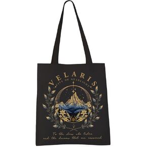 ACOTAR Merch Mystical Night Sky & Dreamy Landscape Tote Bag Night Court Reader Gift (VELARIS CITY tote)
