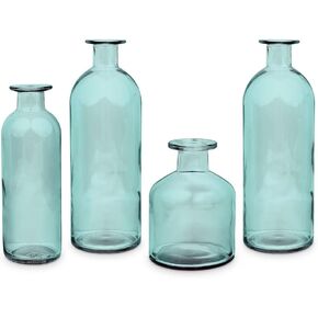 Weddingstar Assorted Glass Bottle Flower Vases - Purple - Set of 4 in Saudi Arabia