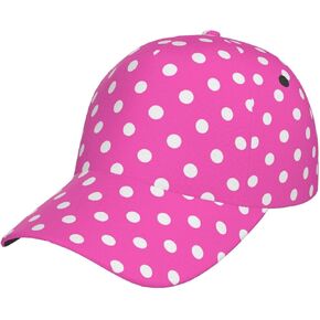 Red Polka Dot Baseball Hat Women Men Black White Hat Pink Casual Hat Washed Adjustable Running Golf Cap Hat