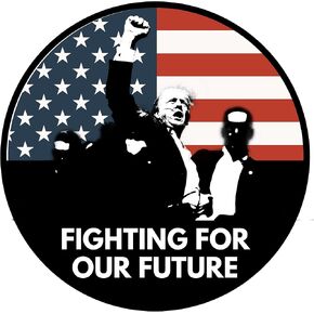 Trump Assassination Attempt Magnet, Presidential Campaign Magnetic Decal, Removable, 5.5 Inches