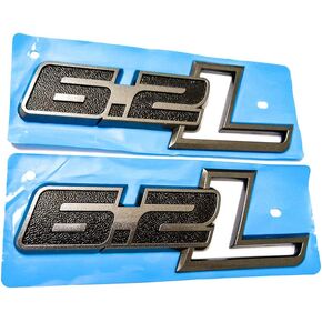 2pcs 6.2 Liter Emblems Side Fender 3D Decals Badge Replacement for F-150 Raptor 6.2 Liter F150