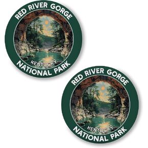 Red River Gorge National Park Kentucky Pin Button 2-Pack for Backpack Bag Clothes Jacket Enamel Pinback Button Size 2.25" ID45000