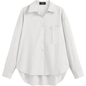 CIDER 100% Cotton Collar Solid Long Sleeve Shirt