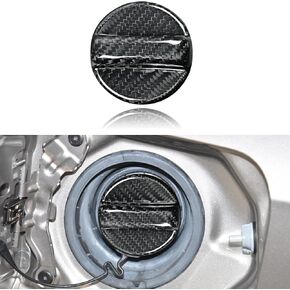 Compatible with Toyota Universal Hard Carbon Fiber Fuel Tank Oil Cap Gas Cover Modified Exterior Decoration for Toyota RAV4 Highlander Tundra Tacoma 4Runner Camry Corolla Sienna (Black)