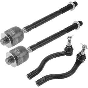 X AUTOHAUX 4pcs Front Inner Outer Tie Rod Ends Kit Suspension Steering Tie Rod End for Nissan Maxima 2009-2014 Drag Link No.ES800357/ES800358