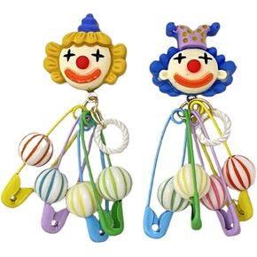 Colorful Earrings Clown Accessories For Women Drop Cute Circus Earrings Carnival Earrings For Festival Party Accessory