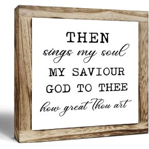 Rustic Wood Sign, Sings My Soul Sign, Wooden Plaques Sign Table Decor, Small Wooden Box Sign, Inspirational Wood Sign, Spiritual Desk Sign, Wall Decor Art, Farmhouse Home Decor, Bedroom Decor
