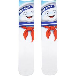 Hyp Ghostbusters Men's Novelty The Stay-Puft Marshmallow Man Character Sublimated Photoreal Crew Socks Shoe Size 6-12