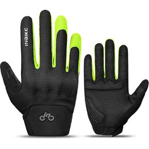INBIKE Mountain Bike Gloves for Men Knuckle Guard Padded Anti-Collision Cycling Gloves Breathable Wear-Resistant Gloves for Biking Bicycle