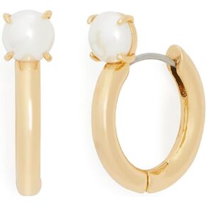 Kate Spade New York Womens Chunky Huggies White Gold One Size