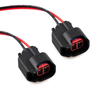 2 PCS Fuel Injector Connector with Wire - Fuel Injector Pigtail Connector Plug Wire for Automotive Accessories