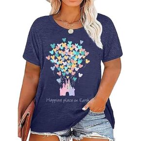 Plus Size Graphic Shirt for Women Believe in The T-Shirts Boho Floral Tees Tie Dye Tops