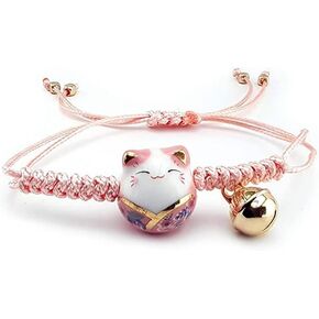 Pingyongchang H&Z Lucky Cat Maneki Neko Bracelet Adjustable | 6 Colors | Ceramic Bead