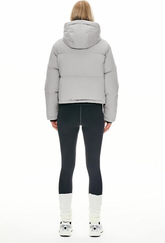 Orolay Women's Cropped Puffer Jacket Winter Quilted Short Down Coat Warm Hooded Zip Fashion Outerwear with Pockets in Saudi Arabia