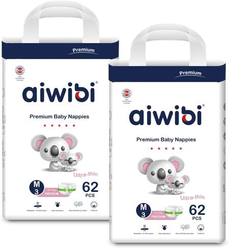 Baby Diapers Size 4 (20-31 lbs), 108 Count, Series Light Feather Premium Diaper, Ultra-Soft and Absorption, Hypoallergenic and Leak-Proof in Saudi Arabia