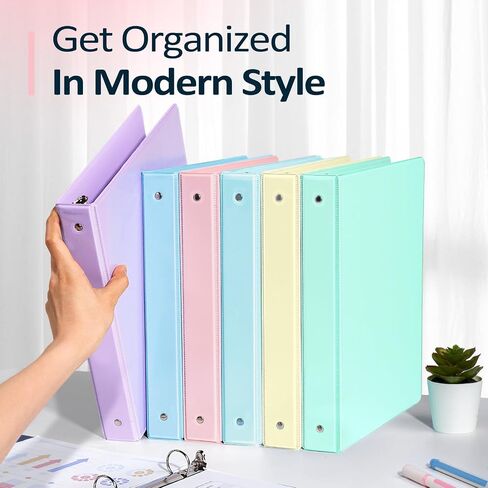 Sooez 2 Pack BinderX 3 Ring Binder 1 Inch, 𝗘𝘅𝘁𝗿𝗮 𝗗𝘂𝗿𝗮𝗯𝗹𝗲 1 Inch Binders 3 Ring Holds 700 Sheets, PVC Free Clear View Binders 1 Inch, Three Ring Binder for School & Office Supplies, A4 in Saudi Arabia