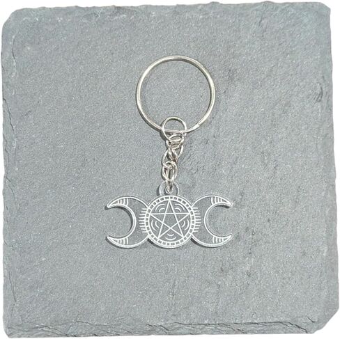 Moon Phases Crystals Keychain - Engraved Acrylic Keychains, Moon Phase Keychain, Crystal Keychain in Saudi Arabia
