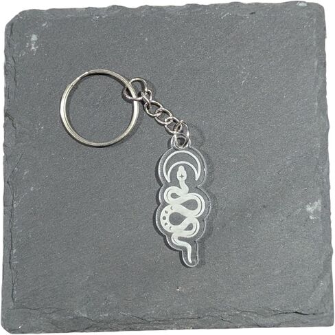 Moon Phases Crystals Keychain - Engraved Acrylic Keychains, Moon Phase Keychain, Crystal Keychain in Saudi Arabia