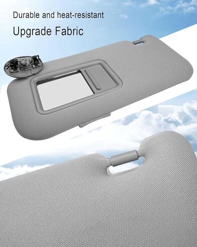 Driver Side Sun Visor Fit for Toyota Corolla 2007-2013, Front Left Sun Protection Shade Replace 74320-02711-E0 7432002711E0 Beige Cloth in Kuwait