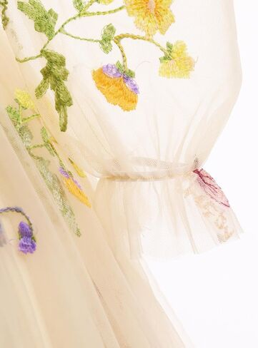 IMEKIS Toddler Girl Birthday Dress Floral Confetti Tulle Formal Wedding Party Long Sleeve Dress Cake Smash Photo Shoot in Saudi Arabia
