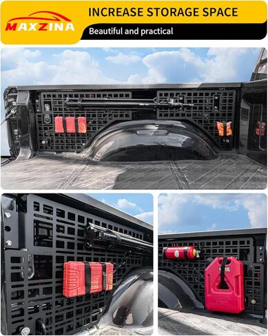 لوحة مولي متوافقة مع 2019-2024 دودج رام 1500 5.7 قدم سرير قصير شاحنة سرير لوحة تخزين خلفية منظم رف رف البضائع لـ 2023 رام 1500 بدون ملحقات كلاسيكية (لوحة مولي جانبية) in Kuwait