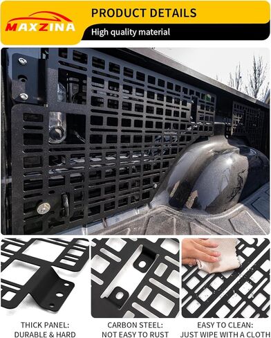 لوحة مولي متوافقة مع 2019-2024 دودج رام 1500 5.7 قدم سرير قصير شاحنة سرير لوحة تخزين خلفية منظم رف رف البضائع لـ 2023 رام 1500 بدون ملحقات كلاسيكية (لوحة مولي جانبية) in Kuwait