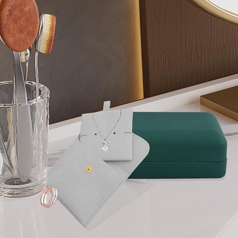 تخزين الخاتم، حامل صندوق الخاتم، مجموعة صندوق حلقي مكون من 3 قطع، منظم حلقات منظم مجوهرات للنساء والفتيات (أحمر) in Kuwait