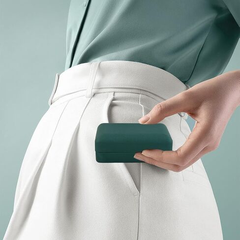 تخزين الخاتم، حامل صندوق الخاتم، مجموعة صندوق حلقي مكون من 3 قطع، منظم حلقات منظم مجوهرات للنساء والفتيات (أحمر) in Kuwait