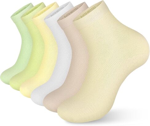 6-pair Cute Cotton Quarter/ankle Socks for Women Girl Casual Running.. in Saudi Arabia