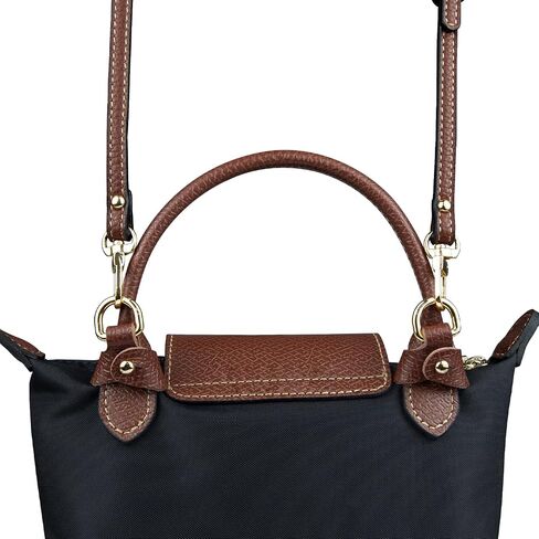 Crossbody Strap Replacement for Longchamp Le Pliage Original Pouch with Handle Mini Bag Adjustable Conversion Kit for Long Champ(Width:9mm,Color:Brown) in Saudi Arabia