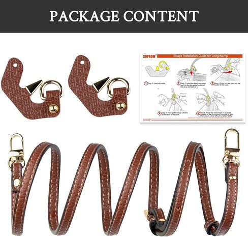 Crossbody Strap Replacement for Longchamp Le Pliage Original Pouch with Handle Mini Bag Adjustable Conversion Kit for Long Champ(Width:9mm,Color:Brown) in Saudi Arabia