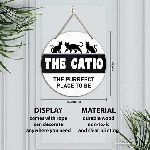 Cat Sign for Front Door, Keep Door Closed Sign for Home Front Door Wall Hanging Decor, Cat Warning Sign Decoration, Beware of Cat Sign, Do Not Let The Cats Out Sign, Cat Lover Gift for Cat Mom Cat Dad in Saudi Arabia