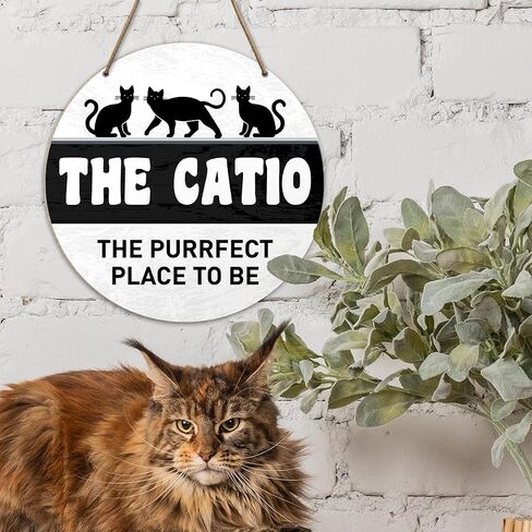 Cat Sign for Front Door, Keep Door Closed Sign for Home Front Door Wall Hanging Decor, Cat Warning Sign Decoration, Beware of Cat Sign, Do Not Let The Cats Out Sign, Cat Lover Gift for Cat Mom Cat Dad in Saudi Arabia