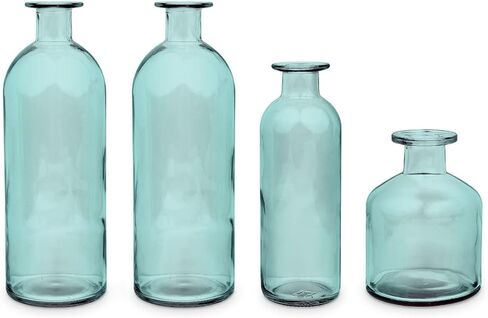 Weddingstar Assorted Glass Bottle Flower Vases - Purple - Set of 4 in Saudi Arabia
