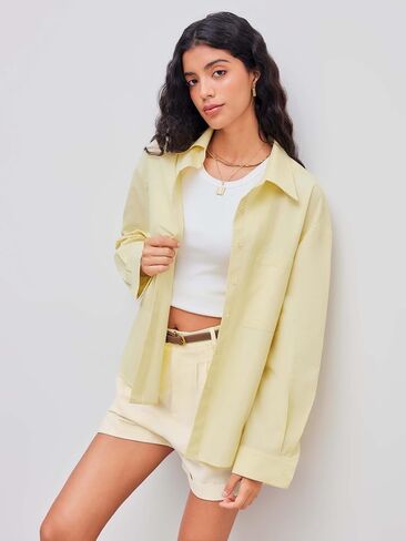 CIDER 100% Cotton Collar Solid Long Sleeve Shirt in Saudi Arabia