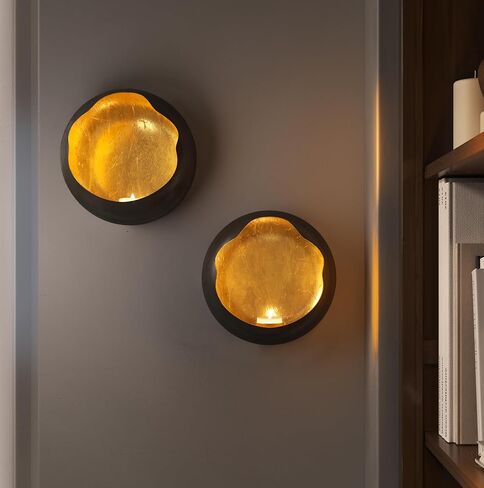 NativeSkins Solara Metal Wall Sconce Candle Holder Decoration - Set of Two Wall Candle Holder, Modern Candle Sconce, Candle Sconces Wall Décor in Kuwait