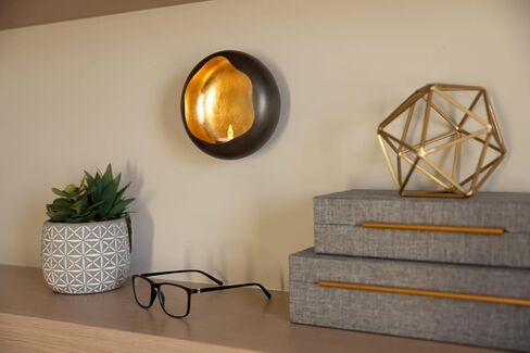 NativeSkins Solara Metal Wall Sconce Candle Holder Decoration - Set of Two Wall Candle Holder, Modern Candle Sconce, Candle Sconces Wall Décor in Kuwait
