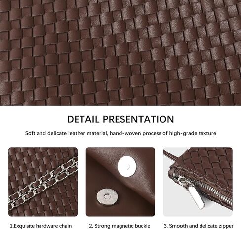 Drawstring Bag for Women Leather Tote Large Capacity Travel Handbag and Purse Foldable Handmade Woven Shoulder Bag in Saudi Arabia