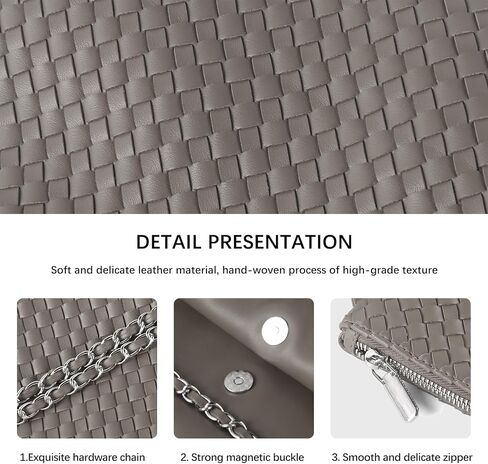 Drawstring Bag for Women Leather Tote Large Capacity Travel Handbag and Purse Foldable Handmade Woven Shoulder Bag in Kuwait