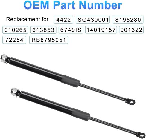 رفع الغطاء الأمامي يدعم دعامات الصدمات نوابض الغاز المتوافقة مع تشيفي كامارو بونتياك فايربيرد 1982-1992 لاستبدال 4422 SG430001 8195280 010265 613853 6749IS 14019157 901322 72254 in Kuwait