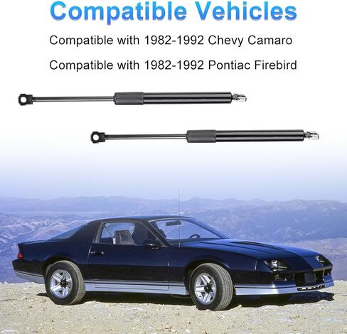 رفع الغطاء الأمامي يدعم دعامات الصدمات نوابض الغاز المتوافقة مع تشيفي كامارو بونتياك فايربيرد 1982-1992 لاستبدال 4422 SG430001 8195280 010265 613853 6749IS 14019157 901322 72254 in Kuwait