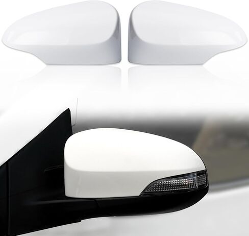 Car Rearview Mirror Cover Cap Housing Protective Cover for Exterior Mirrors Fit for Toyota Corolla 2014-2019 87945-02930 87915-02930(White, Left Driver Side in Kuwait