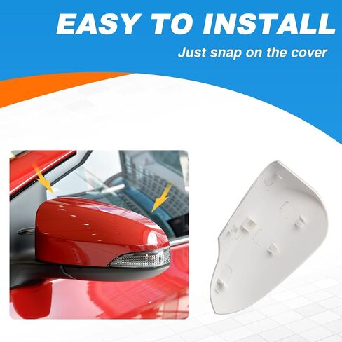 Car Rearview Mirror Cover Cap Housing Protective Cover for Exterior Mirrors Fit for Toyota Corolla 2014-2019 87945-02930 87915-02930(White, Left Driver Side in Kuwait