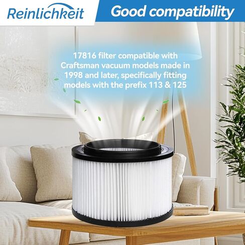 17810 Replacement Filter For Craftsman General Purpose Vacuum Filter, 3 To 4 Gallons, 9-17810 3 Pack in Saudi Arabia