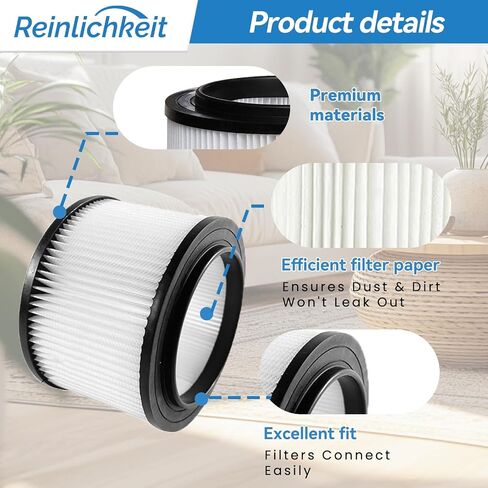 17810 Replacement Filter For Craftsman General Purpose Vacuum Filter, 3 To 4 Gallons, 9-17810 3 Pack in Saudi Arabia
